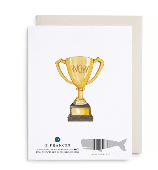 E. Frances Notes and Journals Blue Ribbon Greeting Card