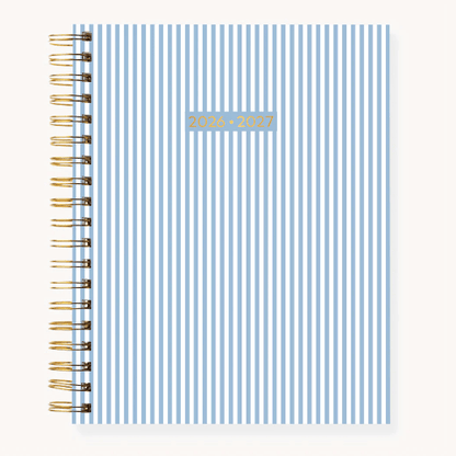 Elyse Breanne Design Calendars and Planners 7x9 Blue Stripes Academic Planner