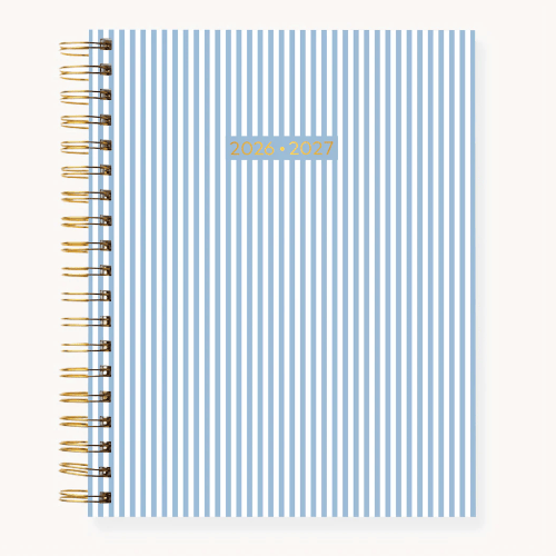 Elyse Breanne Design Calendars and Planners 7x9 Blue Stripes Academic Planner