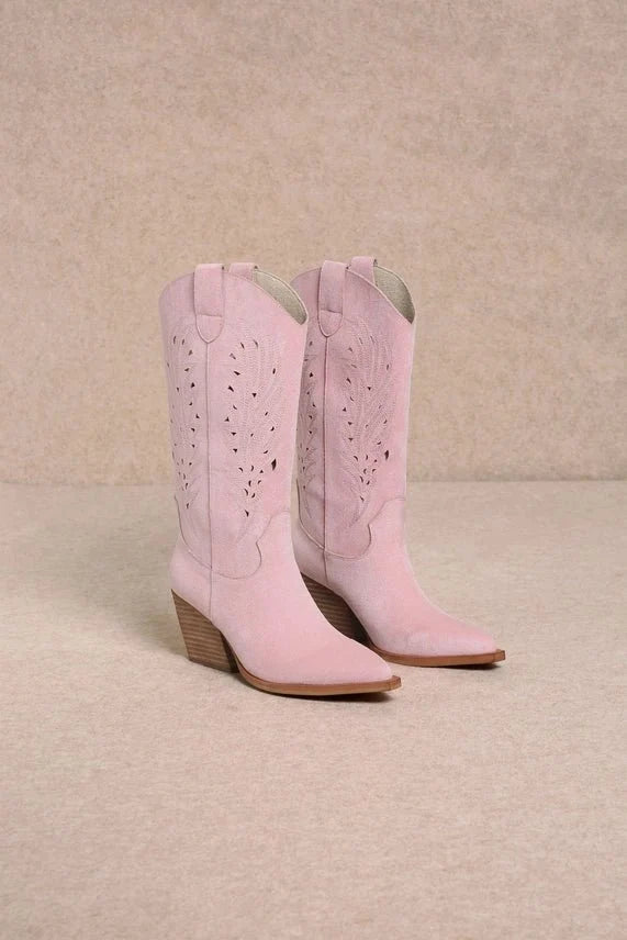 Blush Pink Western Boots6