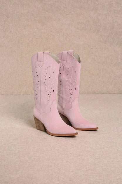 Blush Pink Western Boots6