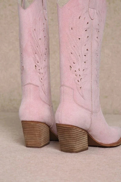Blush Pink Western Boots6