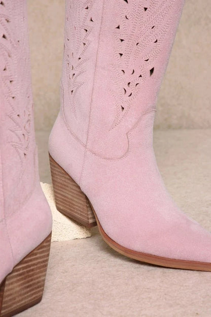 Blush Pink Western Boots6