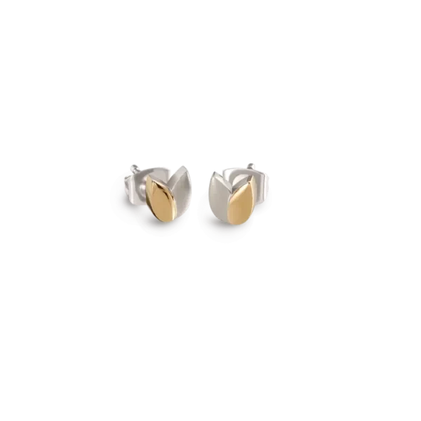 Boccia Ohrstecker Titan bicolor vergoldet - 05036-02