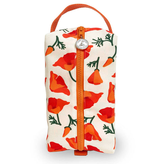 Box Zip: Poppy Cream: 5.25" W x 3.25" H x 9"