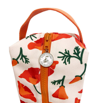 Box Zip: Poppy Cream: 5.25" W x 3.25" H x 9"