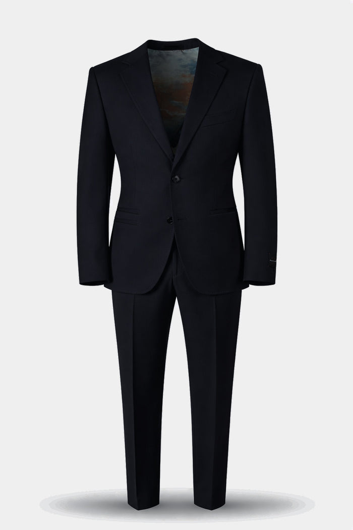 Boy's Black Label Peak Lapel Suit - Dark Navy