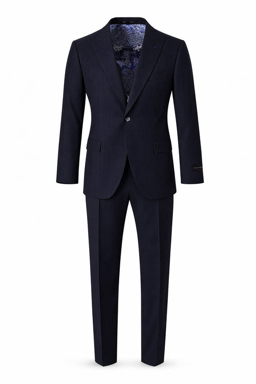 Boy's Black Label Peak Lapel Suit - Navy