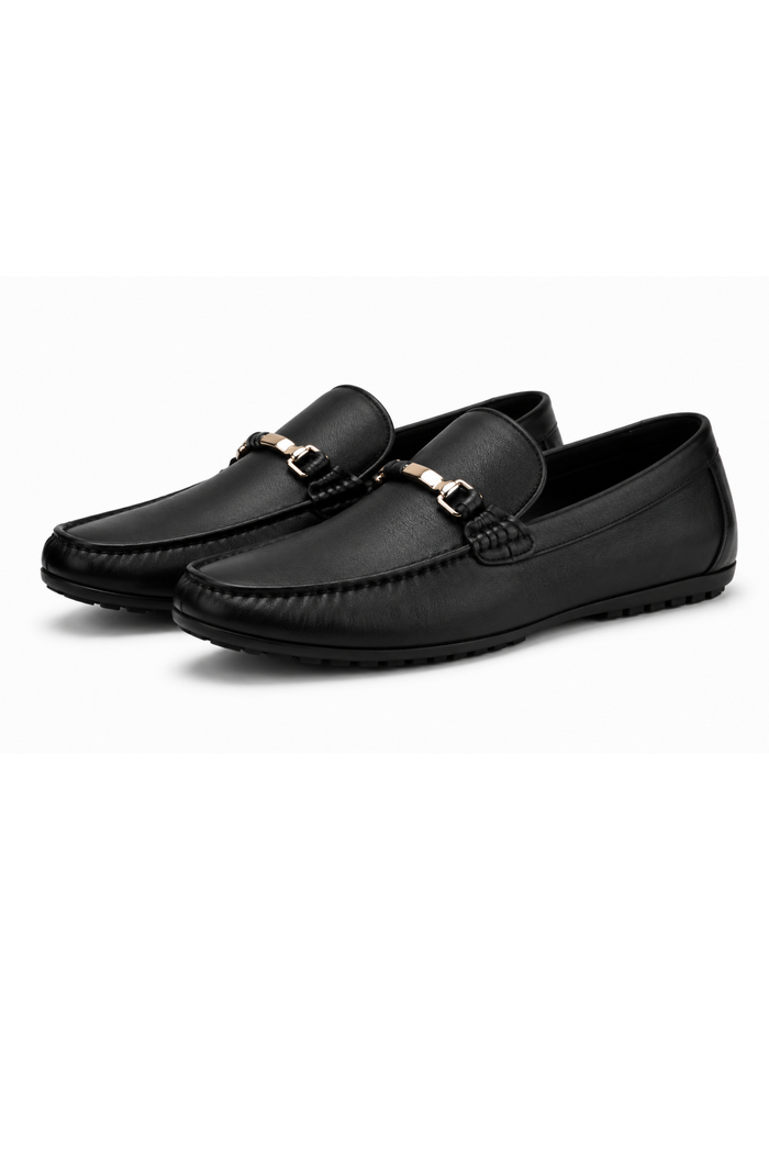 Boy's Black Loafer with Buckle