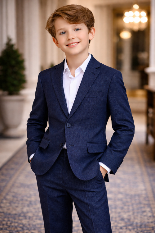Boy's Fashion Soho Stretch Suit - Blue