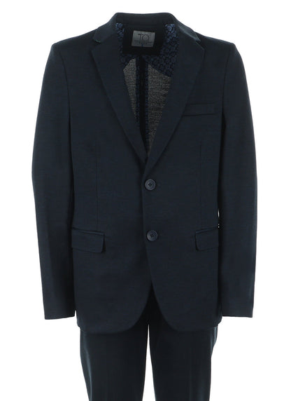 Boy's Fashion Soho Stretch Suit - Navy Plaid