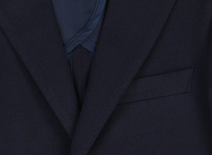 Boy's Flex Fashion Suit - Dark Navy Micro Herringbone
