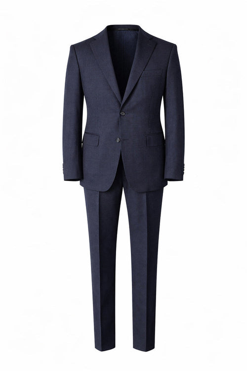 Boy's Flex Fashion Suit - Pin Dot Navy