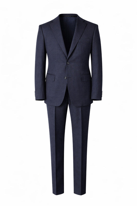 Boy's Flex Fashion Suit - Pin Dot Navy