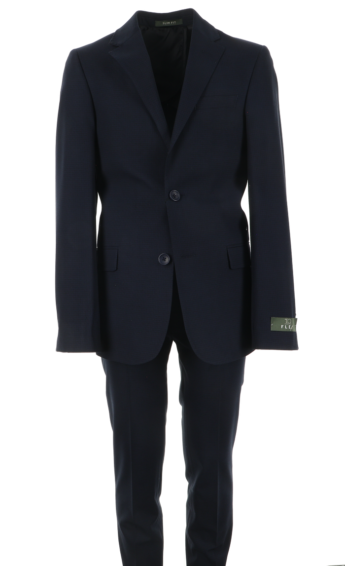 Boy's Flex Navy Fashion Suit - Pin Stripe Navy