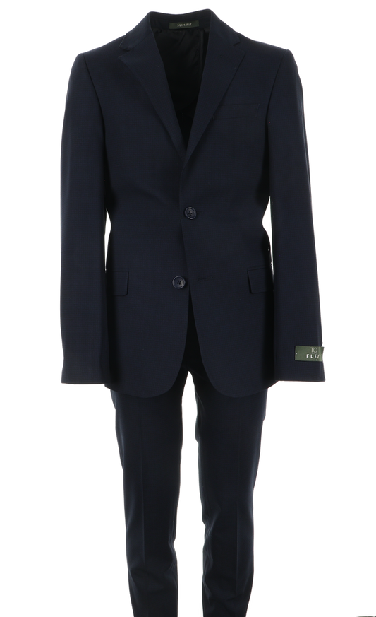 Boy's Flex Navy Fashion Suit - Pin Stripe Navy