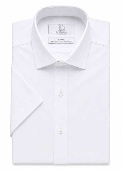 Boy's Platinum Stretch White Dress Shirt