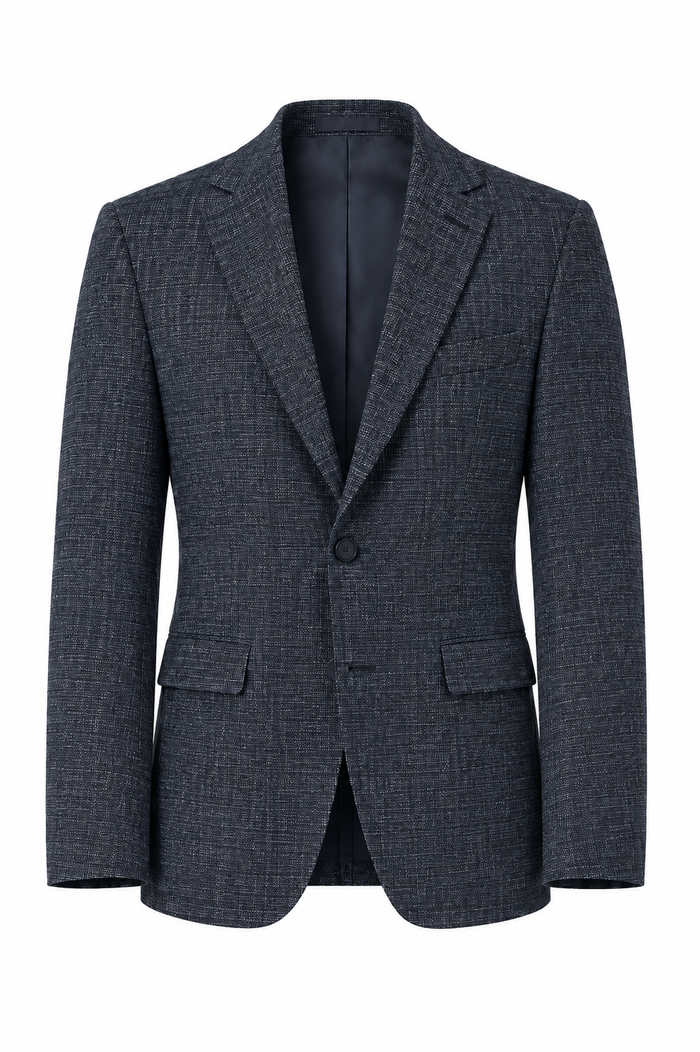 Boy's TR Fashion Patch Pocket Blazer - Midnight Navy Textured Weave