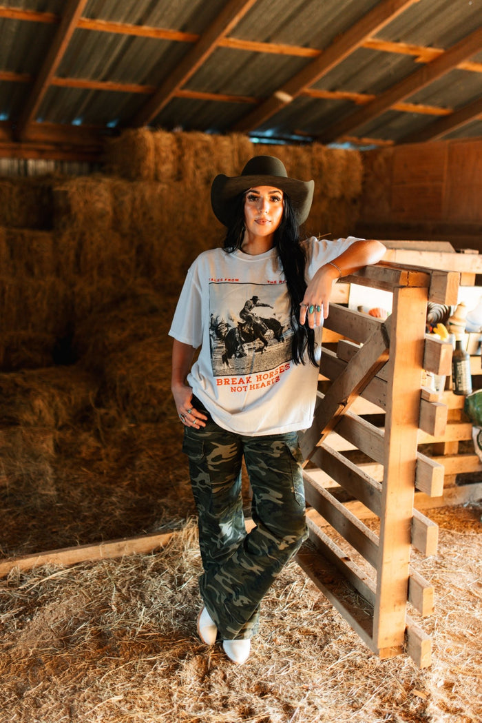 Break Horses, Not Hearts Graphic TeeWhiteS