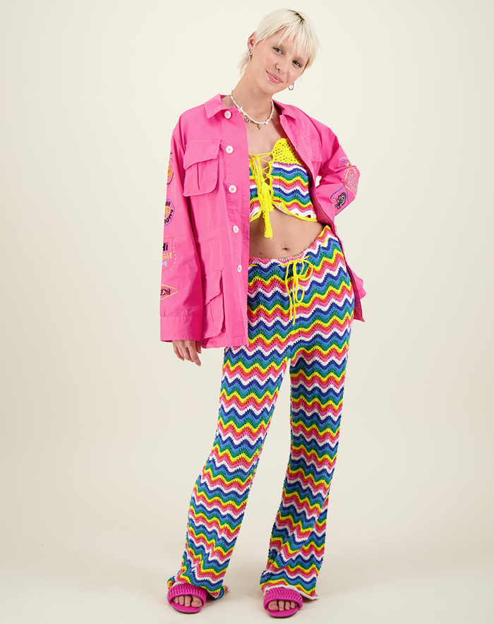 Brianna Colorful Crochet Pants