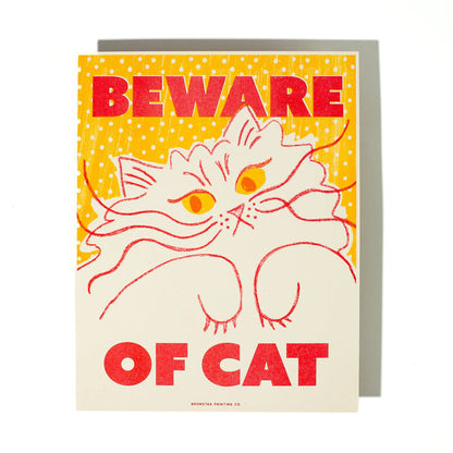 Bromstad Printing Co. - Beware of Cat - Risograph Print