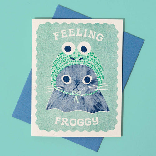 Bromstad Printing Co. - Feeling Froggy - Risograph Greeting Card