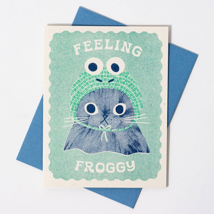 Bromstad Printing Co. - Feeling Froggy - Risograph Greeting Card