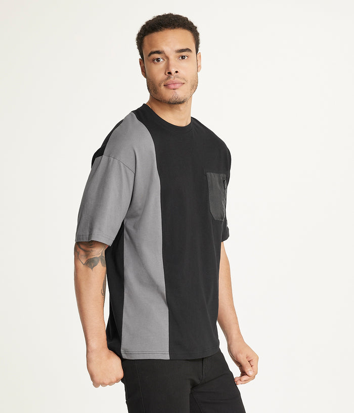 Brooklyn Laundry Mens Drop Shoulder Core Nylon Pocket Tee 2