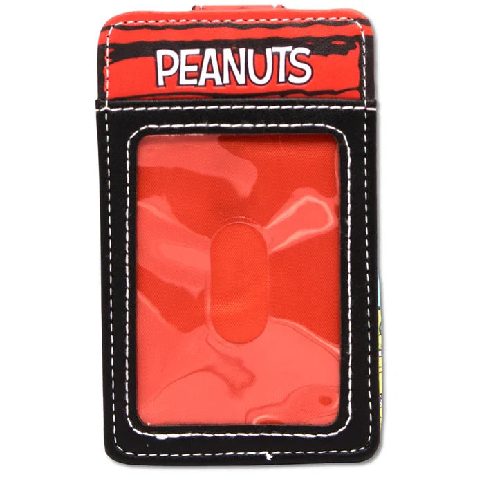 Buckle- Down Peanuts Snoopy Sleeping Dog House Pose Black Wallet ID Card Holder