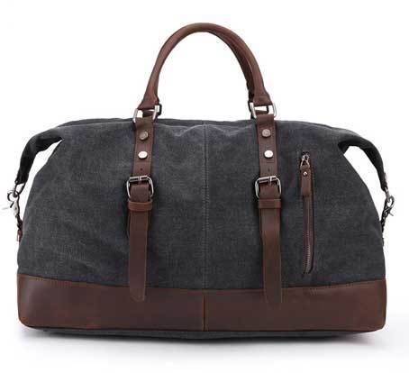 Black Custom Canvas Weekend Bag - Corporate Gifts