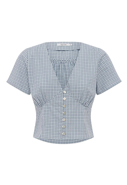 Cap-Sleeve Top Cielo Check