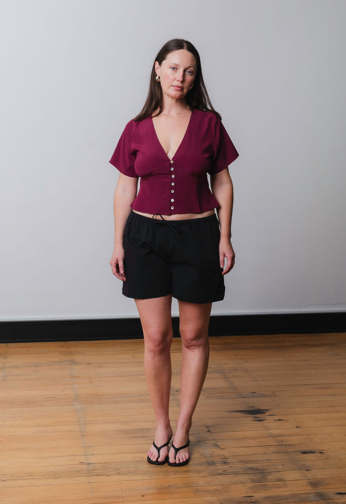 Cap-Sleeve Top Vino