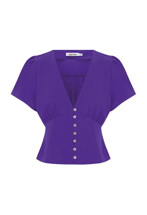 Cap-Sleeve Top Viola