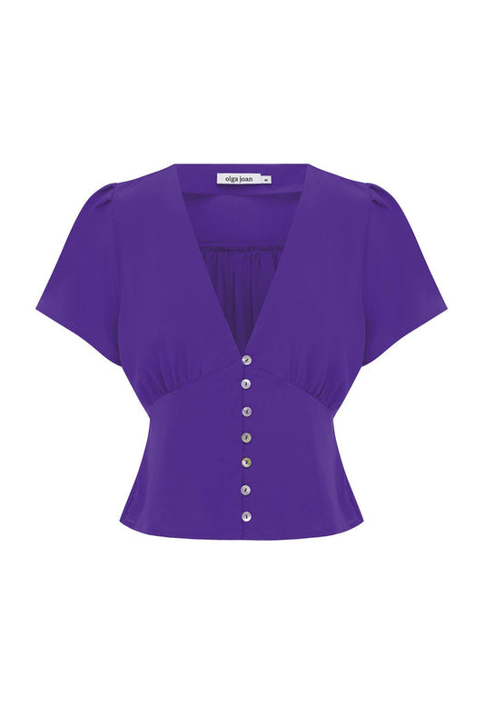 Cap-Sleeve Top Viola