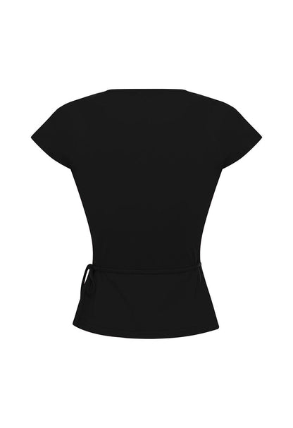 Cap-Sleeve Wrap Top Nera (Original Fit)