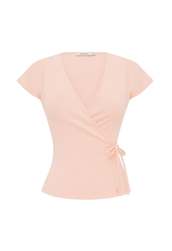Cap-Sleeve Wrap Top Petalo (Original Fit)