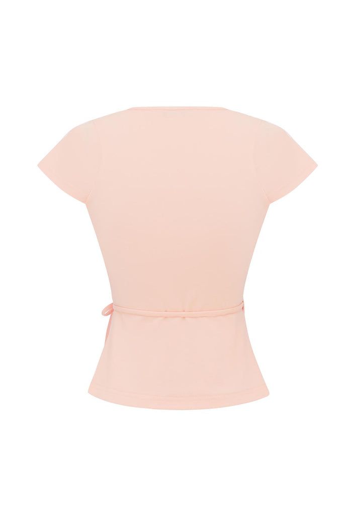 Cap-Sleeve Wrap Top Petalo (Original Fit)