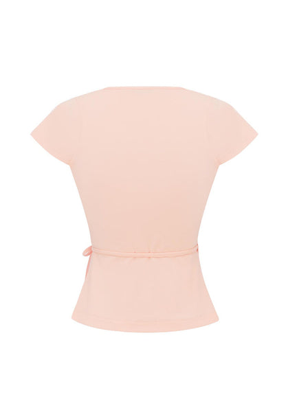 Cap-Sleeve Wrap Top Petalo (Original Fit)