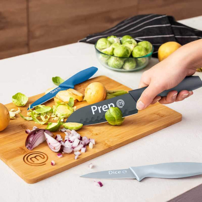 UK MASTERCHEF KNIFE & BOARD SET 5 PCS KNIFE & BOARD SETS NORDIC BLUE KITCHENWARE