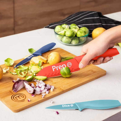 UK MASTERCHEF KNIFE & BOARD SET 5 PCS VIVID KITCHENWARE