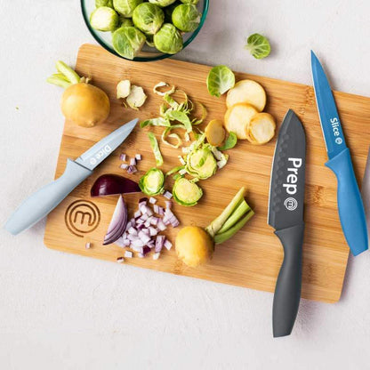 UK MASTERCHEF KNIFE & BOARD SET 5 PCS KNIFE & BOARD SETS NORDIC BLUE KITCHENWARE