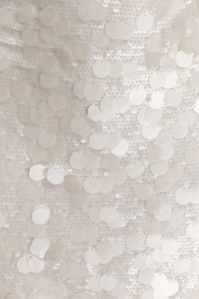 Caralee Sequin Halter Mini Dress - Ivory