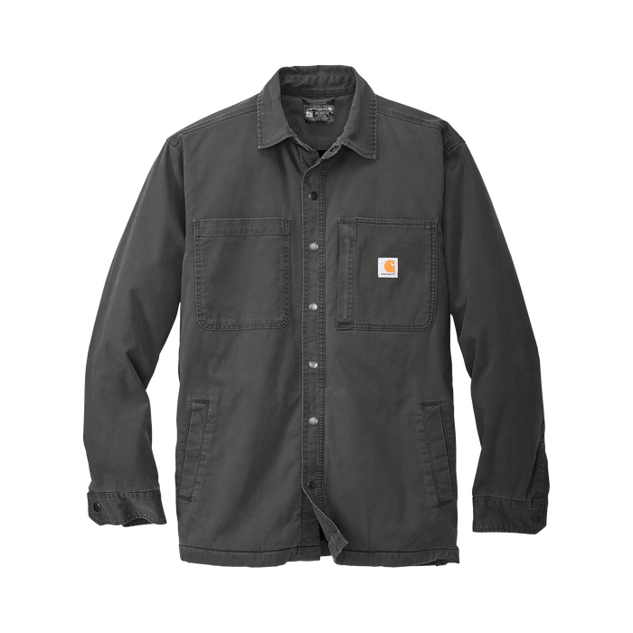 Shadow Grey / SM Custom Carhartt Rugged Flex Fleece-Lined Shirt Jacket - Corporate Gifts