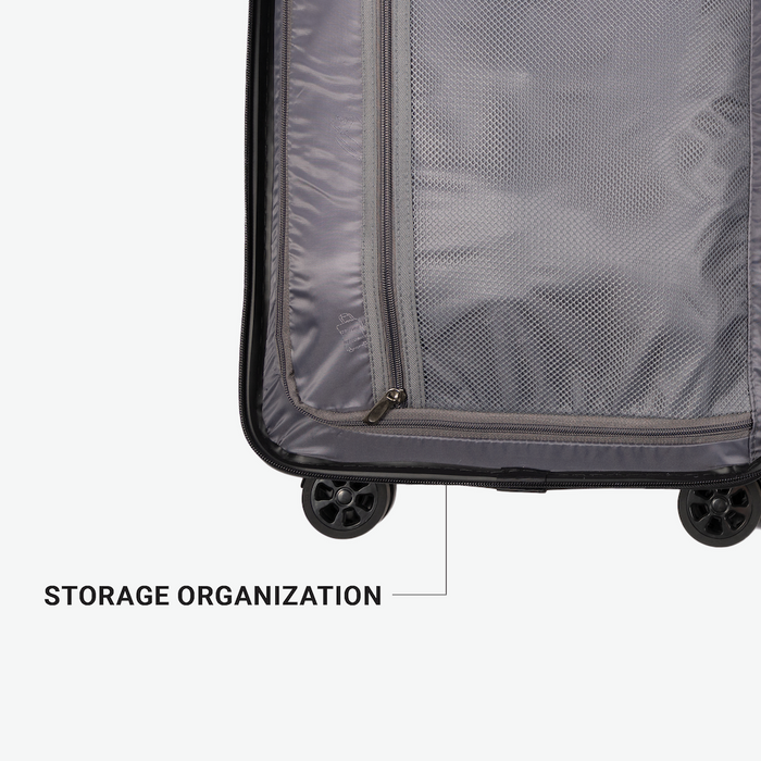 Hotel Collection Carry-On Luggage designed with smart interior storage compartments for effortless packing and organized travel.
