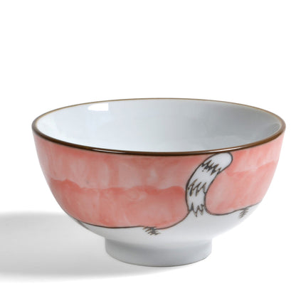 Cat Face 4-1/2-inch Small Stoneware Dessert/Snack Bowl, Pink/Multi