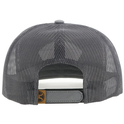 "Cavvy" Punchy Hat Grey w/ Leather Patch