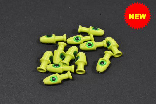 chartreuse with green eyes salmon trout trolling fly head