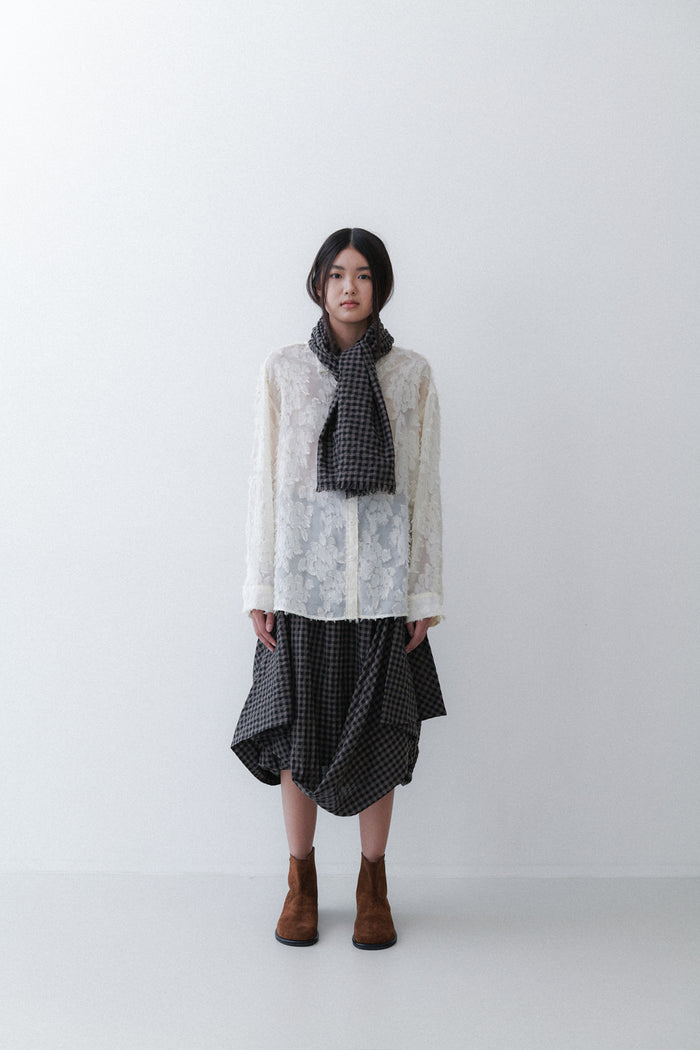 CHECK SCARF - OREO CHECK
