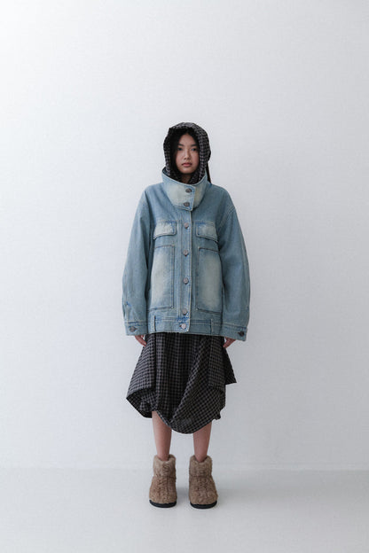 CHECK SCARF - OREO CHECK