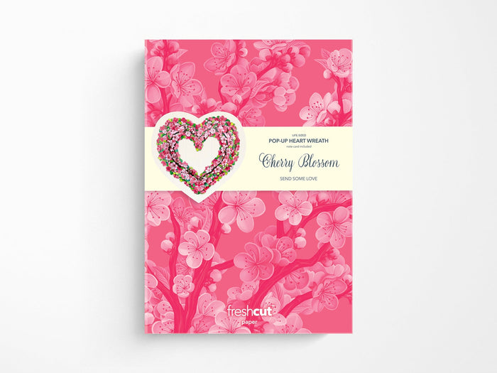 Cherry Blossom Pop Up Heart Wreath